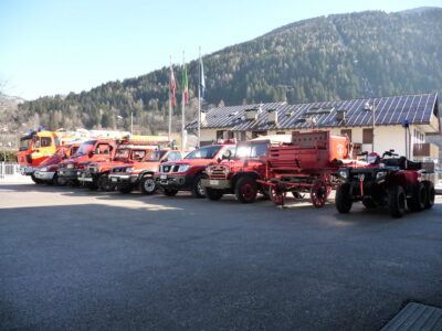 Vigili del fuoco volontari in attività